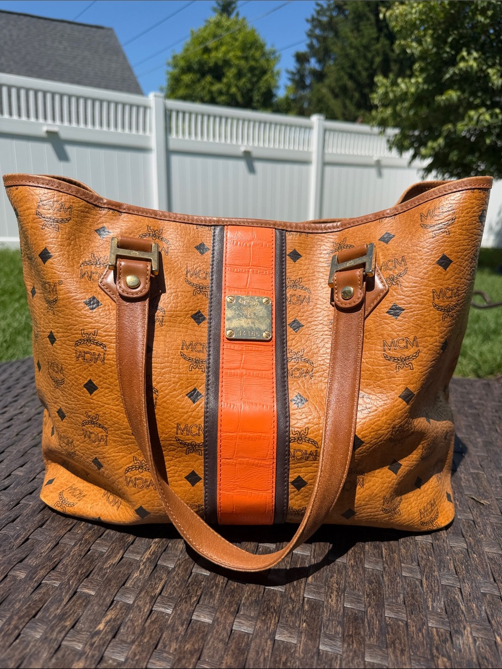 MCM Cognac Visetos Tote [limited edition]